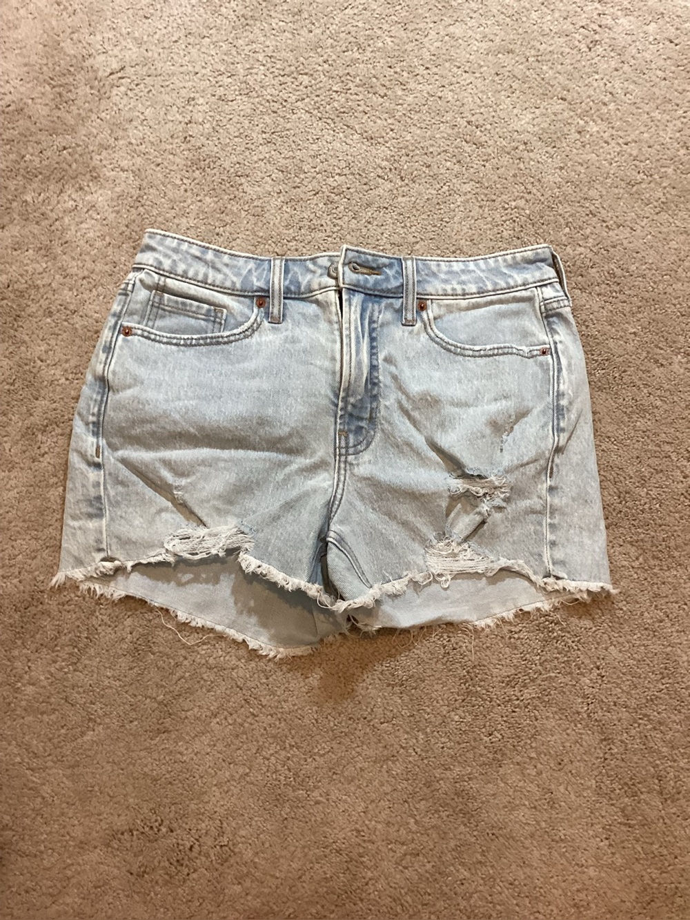 Old Navy Light Blue Distressed Denim Cutoff Shorts